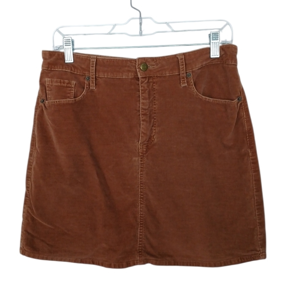 Old Navy A-line Mini Velvet Skirt In Graham Cracker Size 8